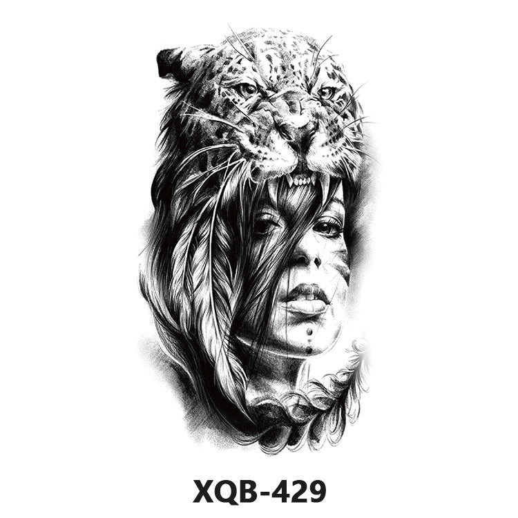 Woman with Leopard Headpiece XQB-429